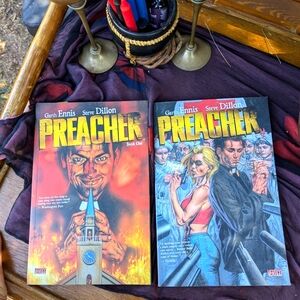2 Comic Collections Preacher Book One and Book Two by Garth Ennis & Steve Dillon